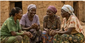 Women discussing their community together